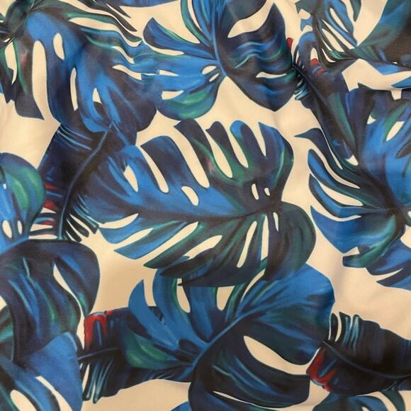 Unbranded Women's 2XL Blue Tropical Halter Neck Style One Piece Swimsuit - Picture 3 of 4